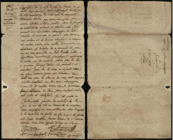 Front and back of a handwritten 19th century document.