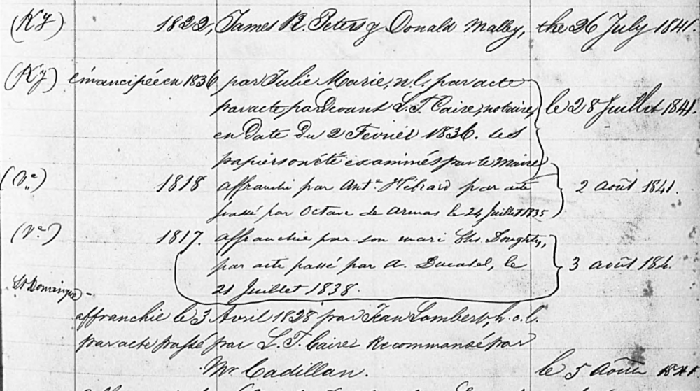 Close up image of a document written in black ink on a lined page