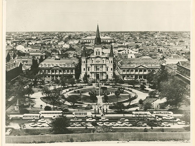 Aerial view of Jackson Square
