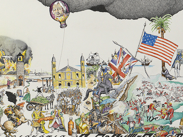 A tricentennial-themed artwork by Robin Reynolds