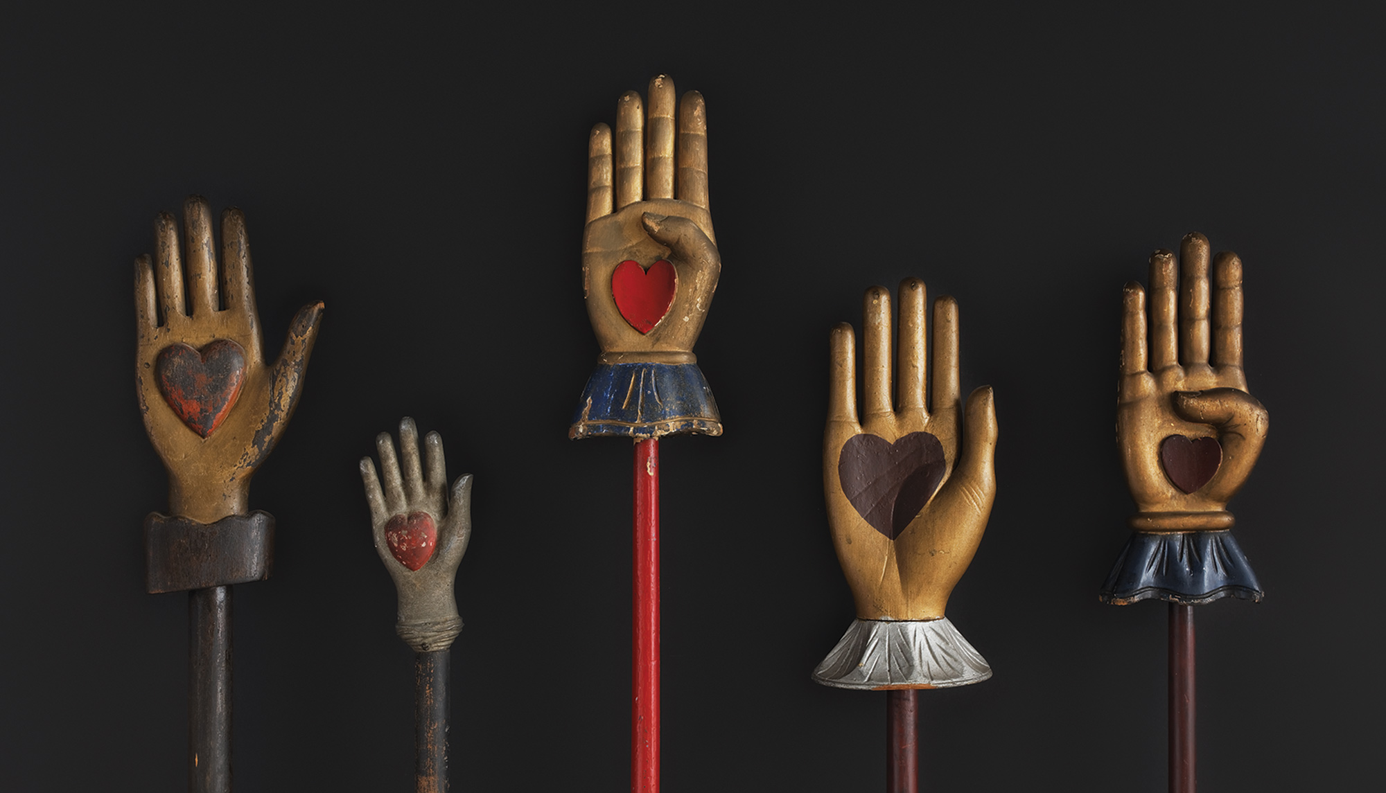 Image of hand carvings used in fraternal order rituals