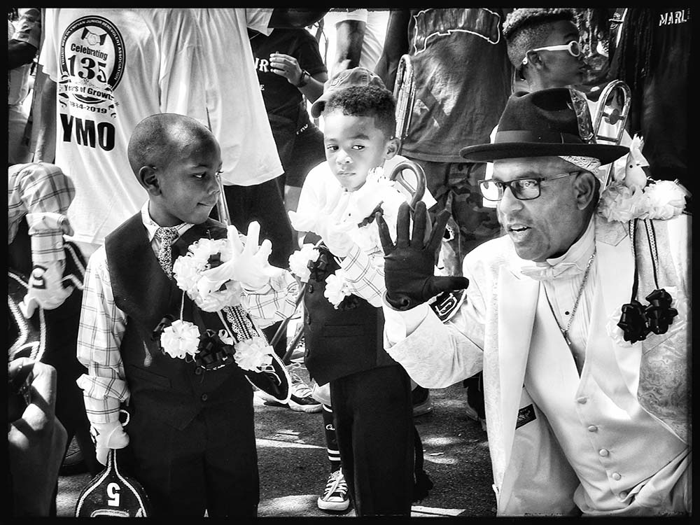 (L to R) Eric Gordon Jr., Chance Gipson and Waldorf 'Gip' Gipson, YMO Jr.'s 135 Anniversary parade