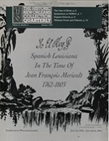 Yo El Rey: Spanish Louisiana in the Time of Jean François Merieult, 1762-1803